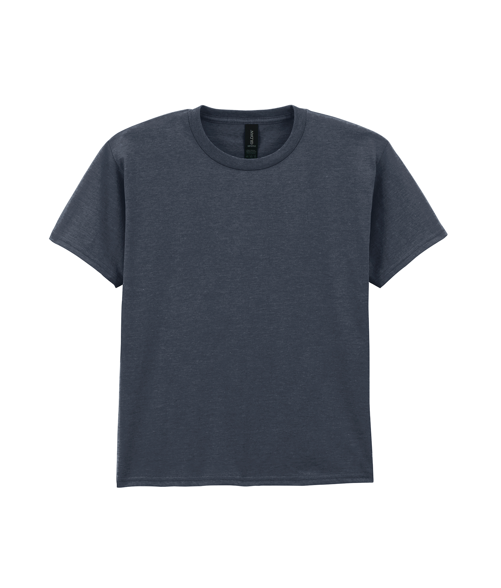 Gildan Softstyle Euro Fit Youth T-Shirt GI6400B – Detail Rundhalsausschnitt mit Rippstrick