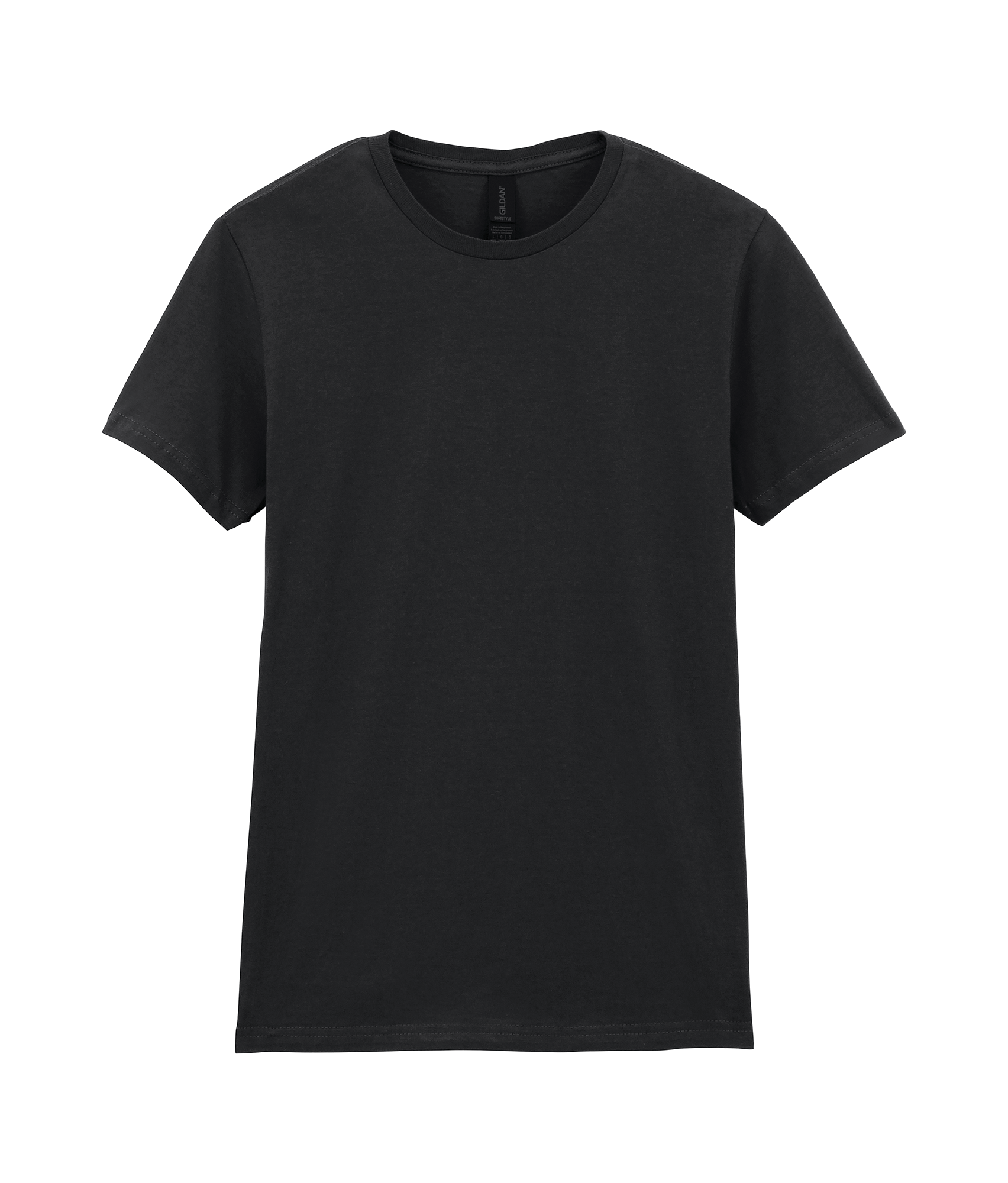 Gildan Softstyle Crew Neck Ladies' T-shirt GI6400L – Detailansicht Rundhalsausschnitt