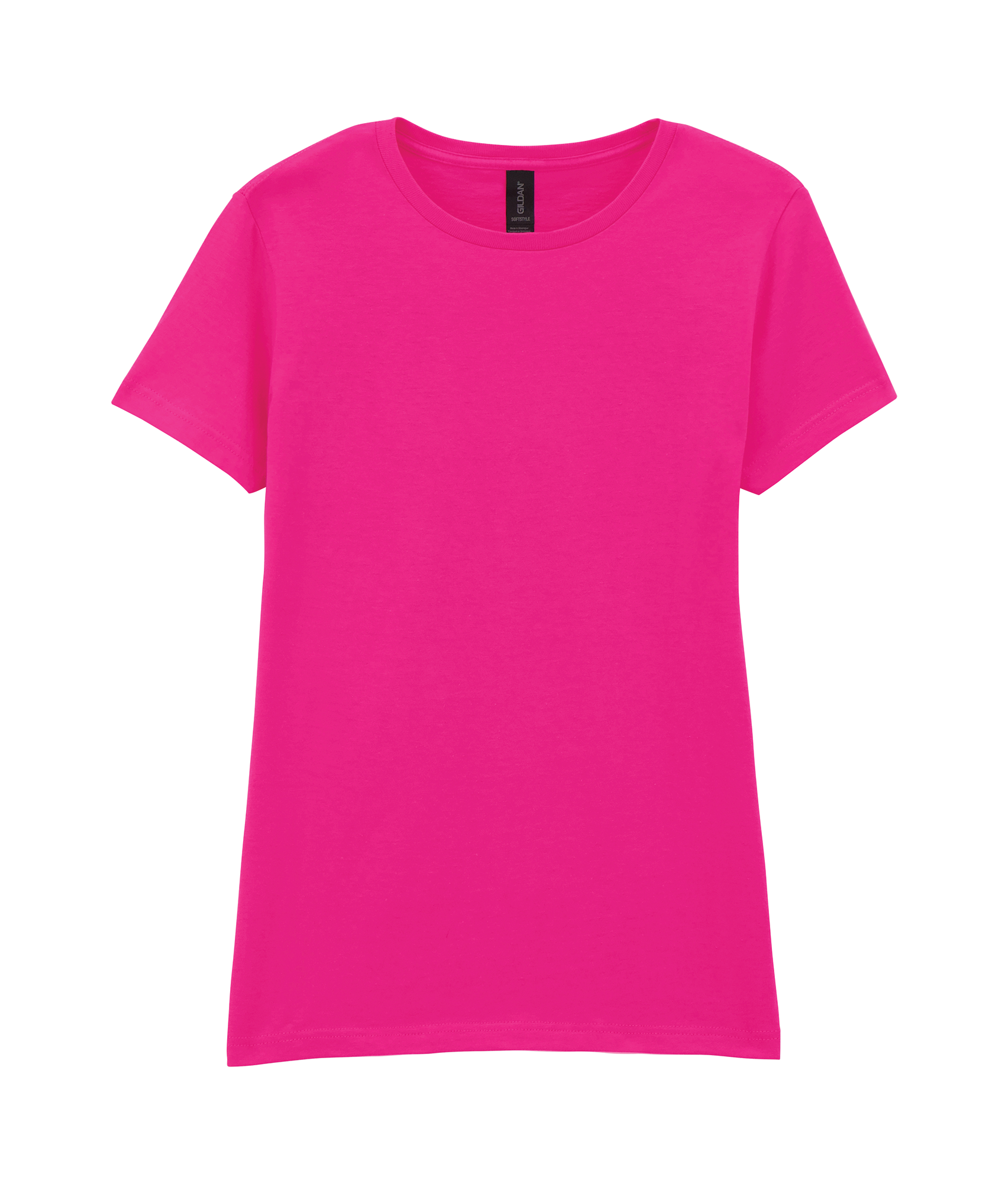 Gildan Softstyle Crew Neck Ladies' T-shirt GI6400L – Detailansicht körpernaher Damen-Schnitt