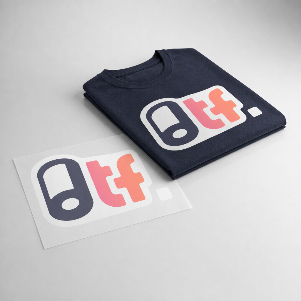 DTF.online DTF Transfers im Wunschformat – individueller Transferdruck auf Folie, Vorderansicht