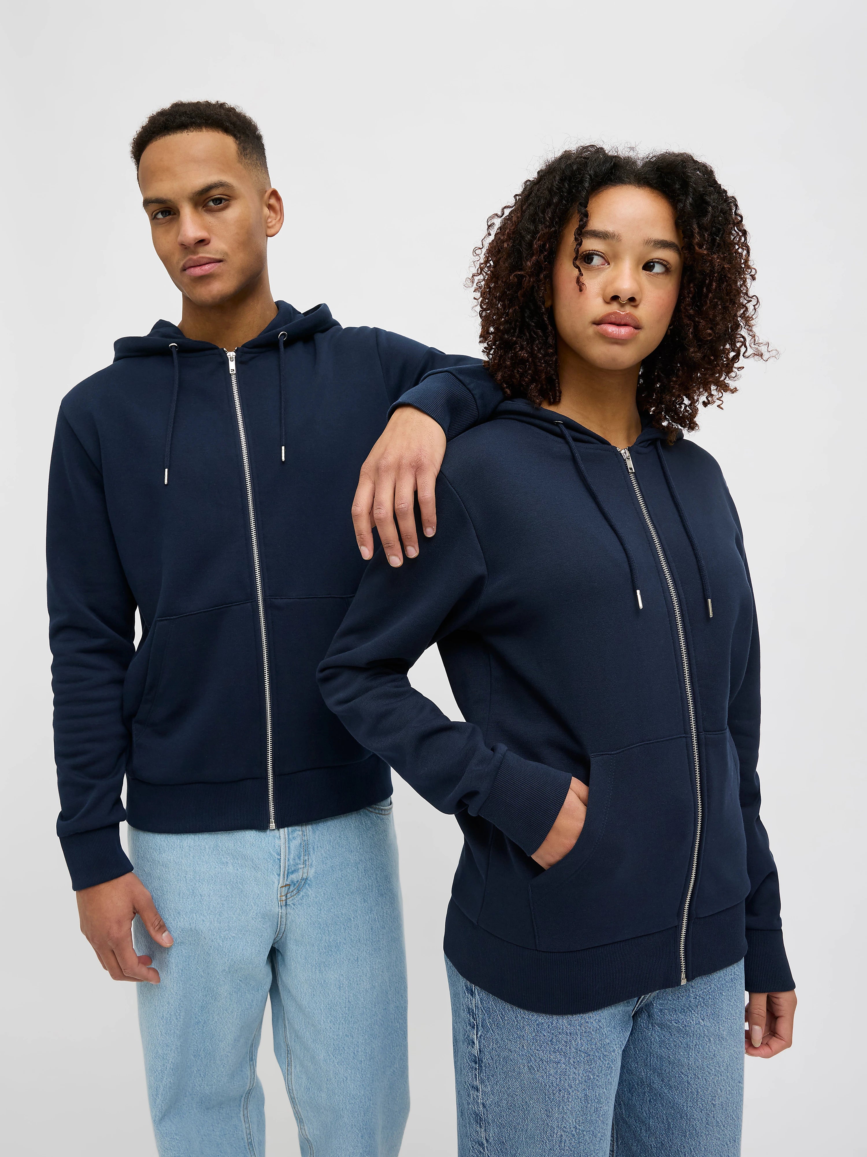 Jack & Jones Day Zip Hooded Sweat | BLK3907